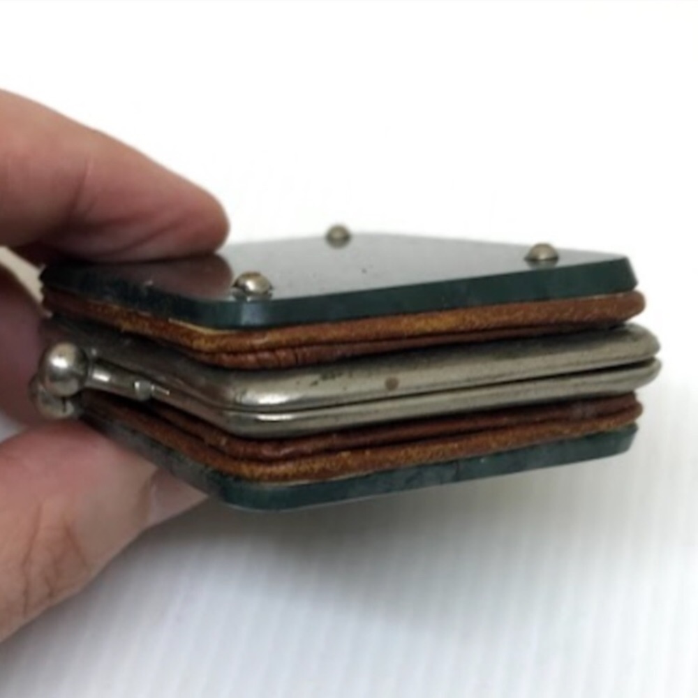 VINTAGE RARE Stone Coin Wallet & Purse - Picture 4 of 7